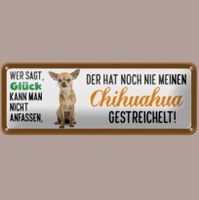🔥 CHIHUAHUA Hunde Blechschild 🎀 27x10cm OVP 🔥