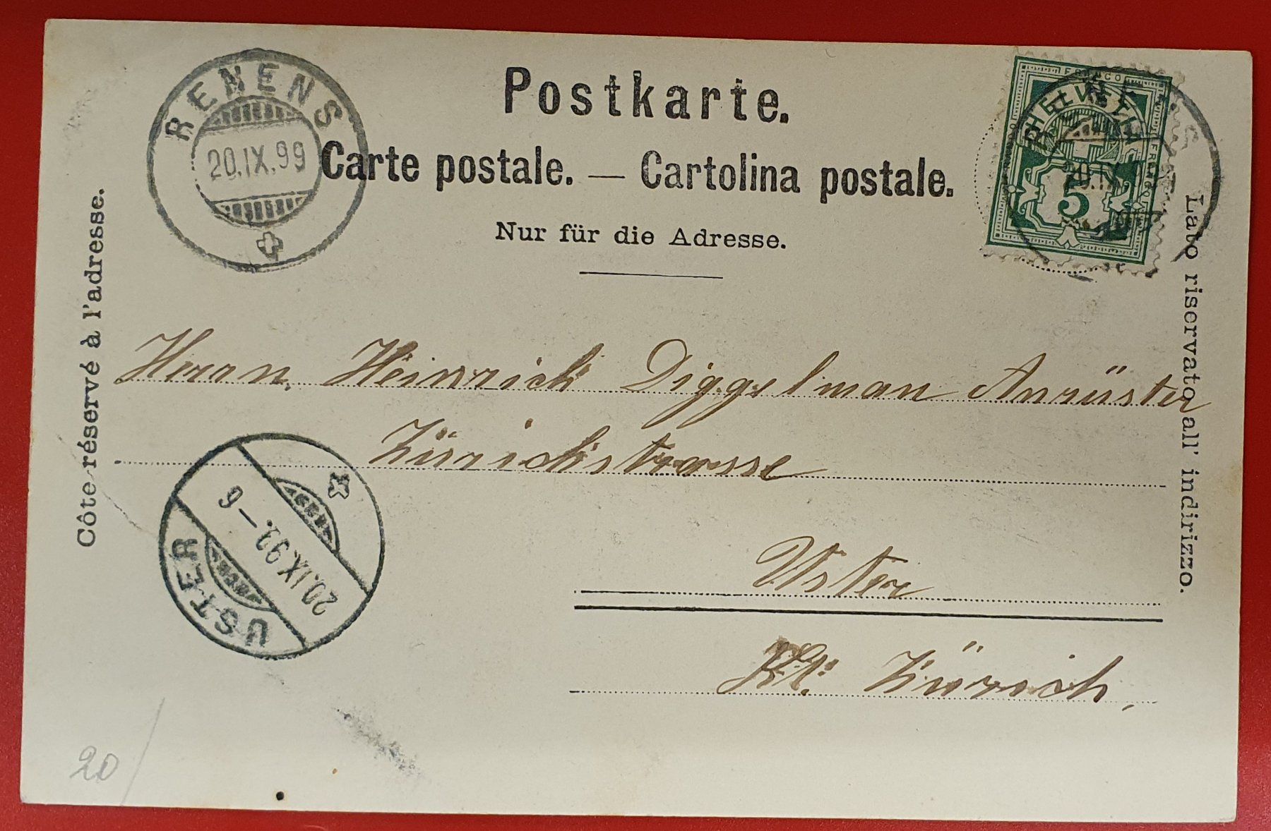 Ansichtskarten: Vue Générale de Vallorbe 1899 – Gebraucht aus Kreuzlingen von Rschweiz1 1
