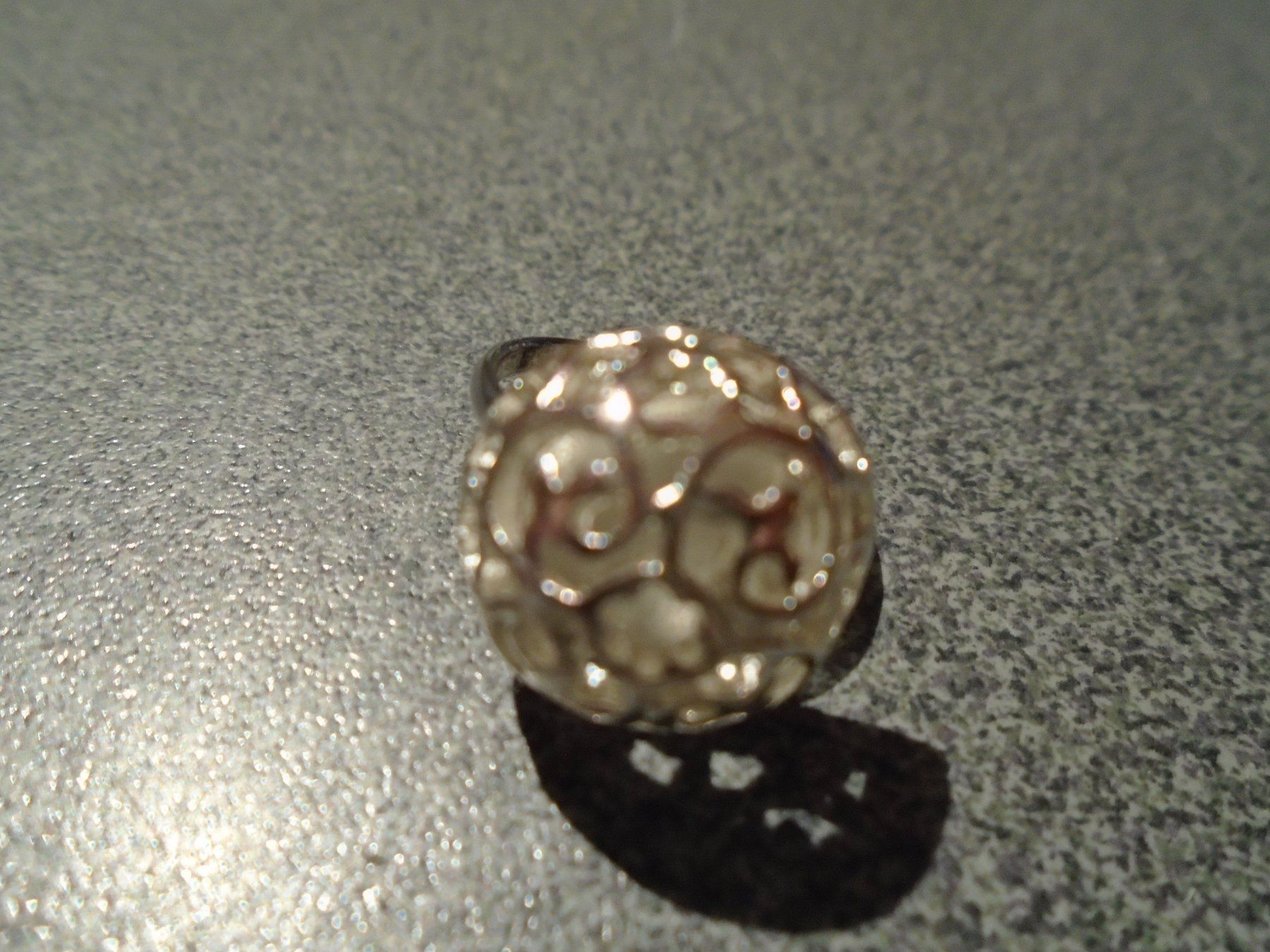 Anelli: Ring silberfarbig, Kugel, Ring verstellbar – Usato da Zürich venduto da abraxas1291