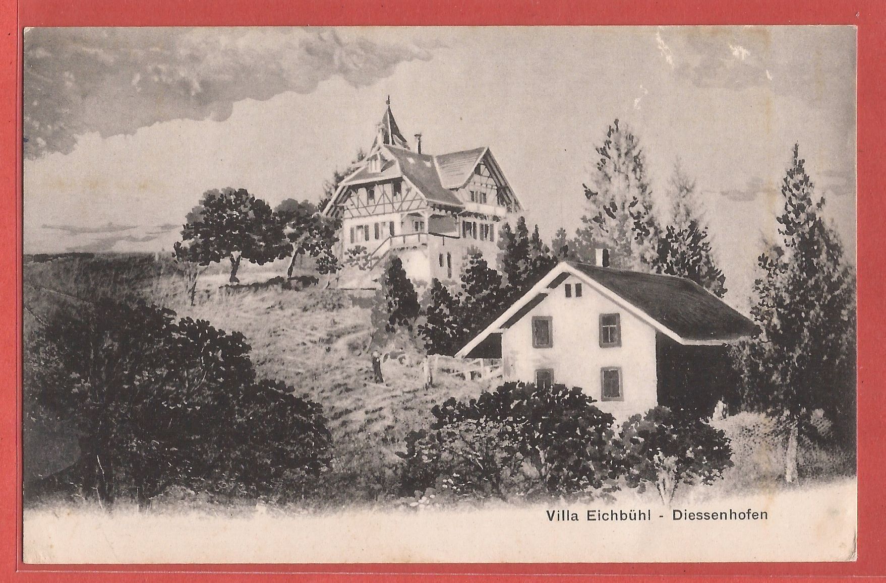 Cartoline postali: Diessenhofen - Villa Eichbühl - ca. 1910 – Usato da Fislisbach venduto da Porano