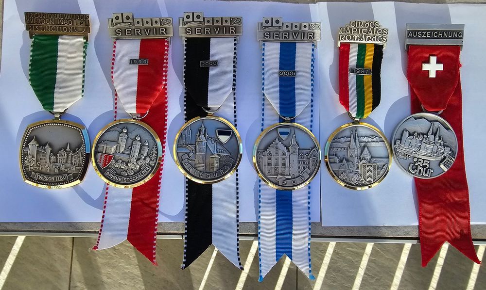 Lot de 6 médailles sur le thème de l'agriculture dont 4 en argent