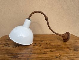 KE1449 Emaille Wandlampe Hoflampe Stalllampe Aussenlampe