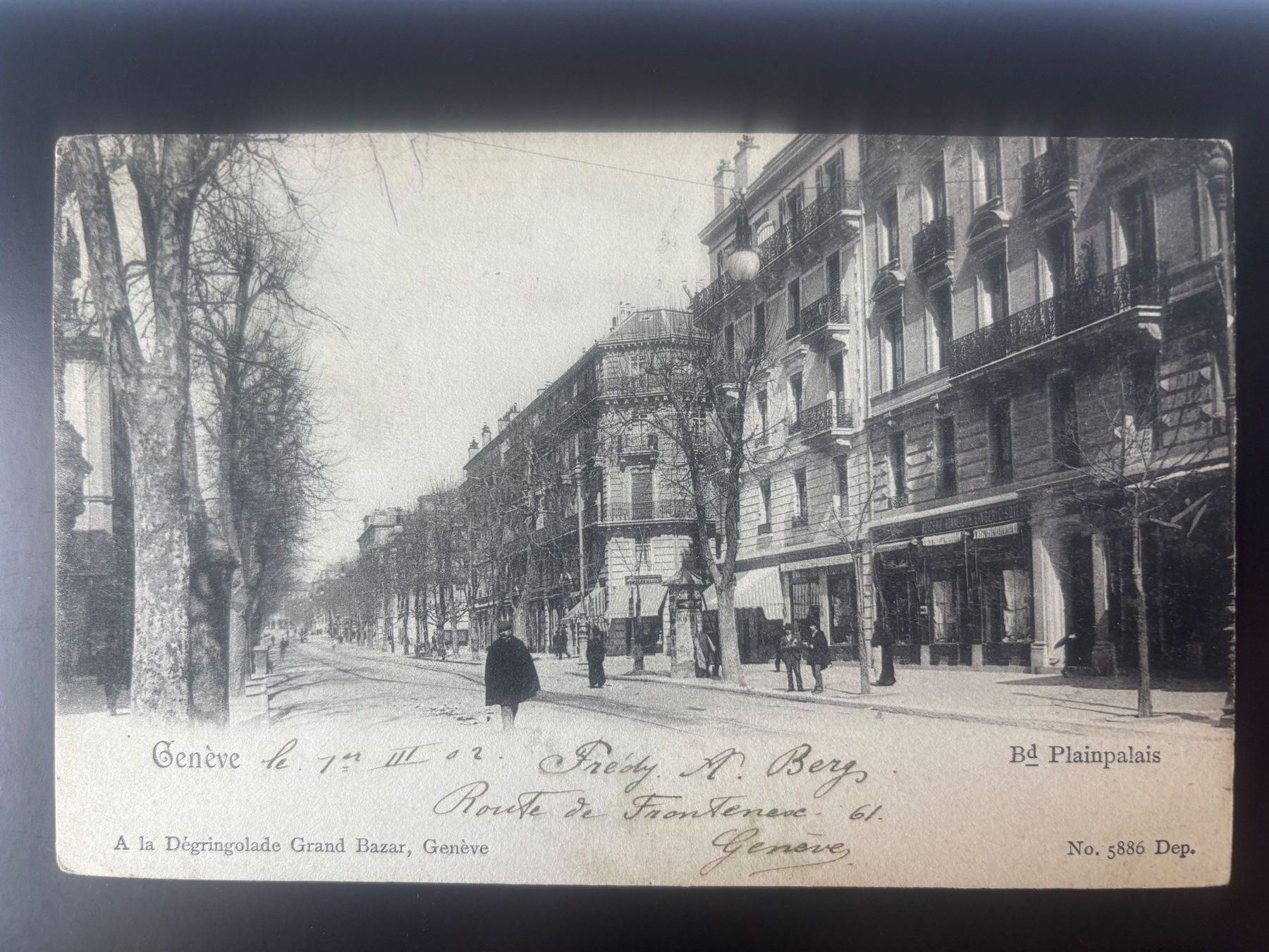 Cartoline postali: CPA Genève - Bd Plainpalais - circulée - 13.03.1902 – Usato da Bulle venduto da Claude1630