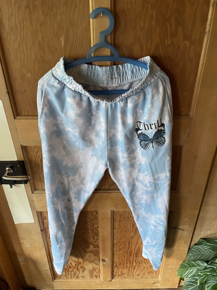 Pantaloni: Weiss Blaue Marmor Hose – Usato da Lenk im Simmental venduto da banane50626