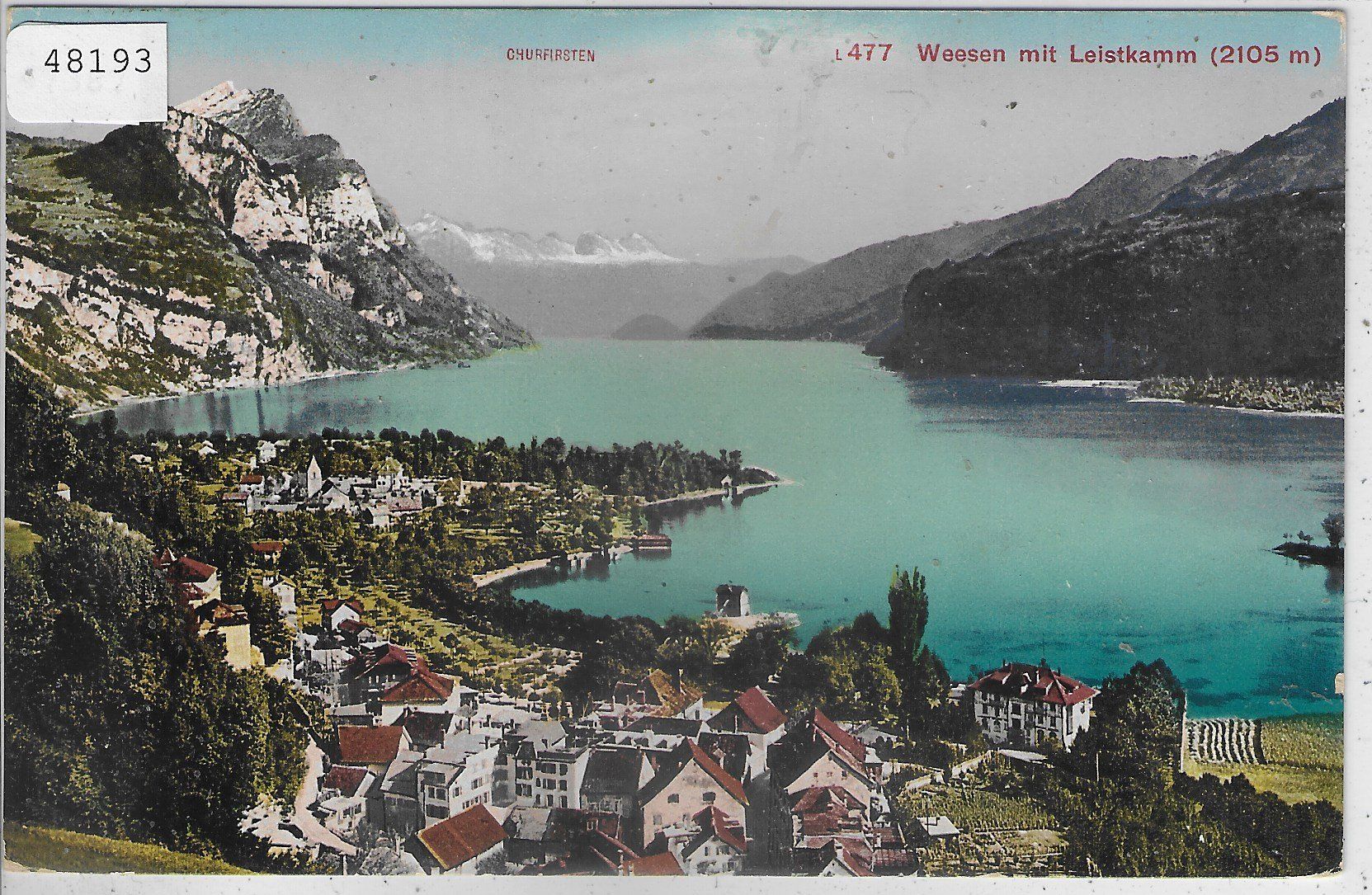 Cartoline postali: Weesen mit Leistkamm - Litho – Usato da Ettingen venduto da Kartenplanet