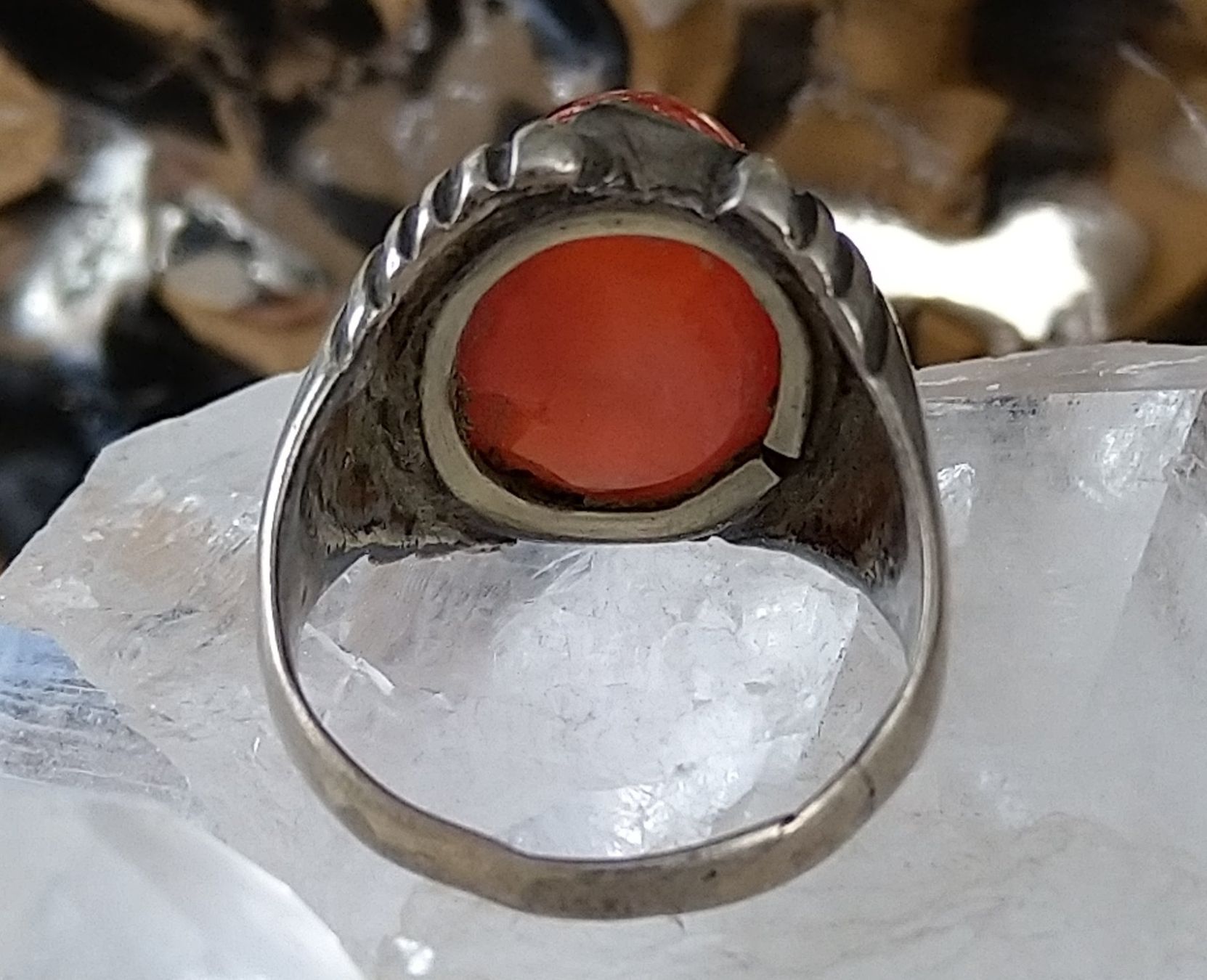 Ringe: MEGA RING SILBER 800 MIT GROSSEM STEIN – Gebraucht aus Romanshorn von Glitzer-Paradies 2