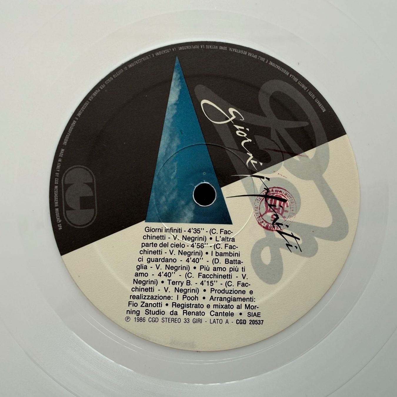 Dischi in vinile: POOH - GIORNI INFINITY – Usato da Zürich venduto da fehlton 5
