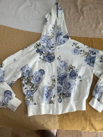 Monnalisa Girls' Floral Hoodie, Size 10 - Perfect Condition!