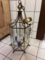 Hängeleuchte Messing Glas mit Sternschliff 3 flammig