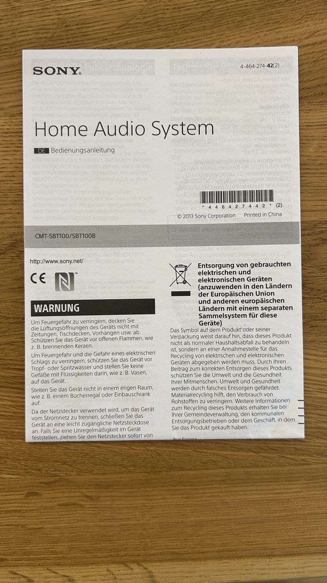 CD: Sony Home Audio System CD / Radio – Usato da Erlinsbach venduto da Basi67 5
