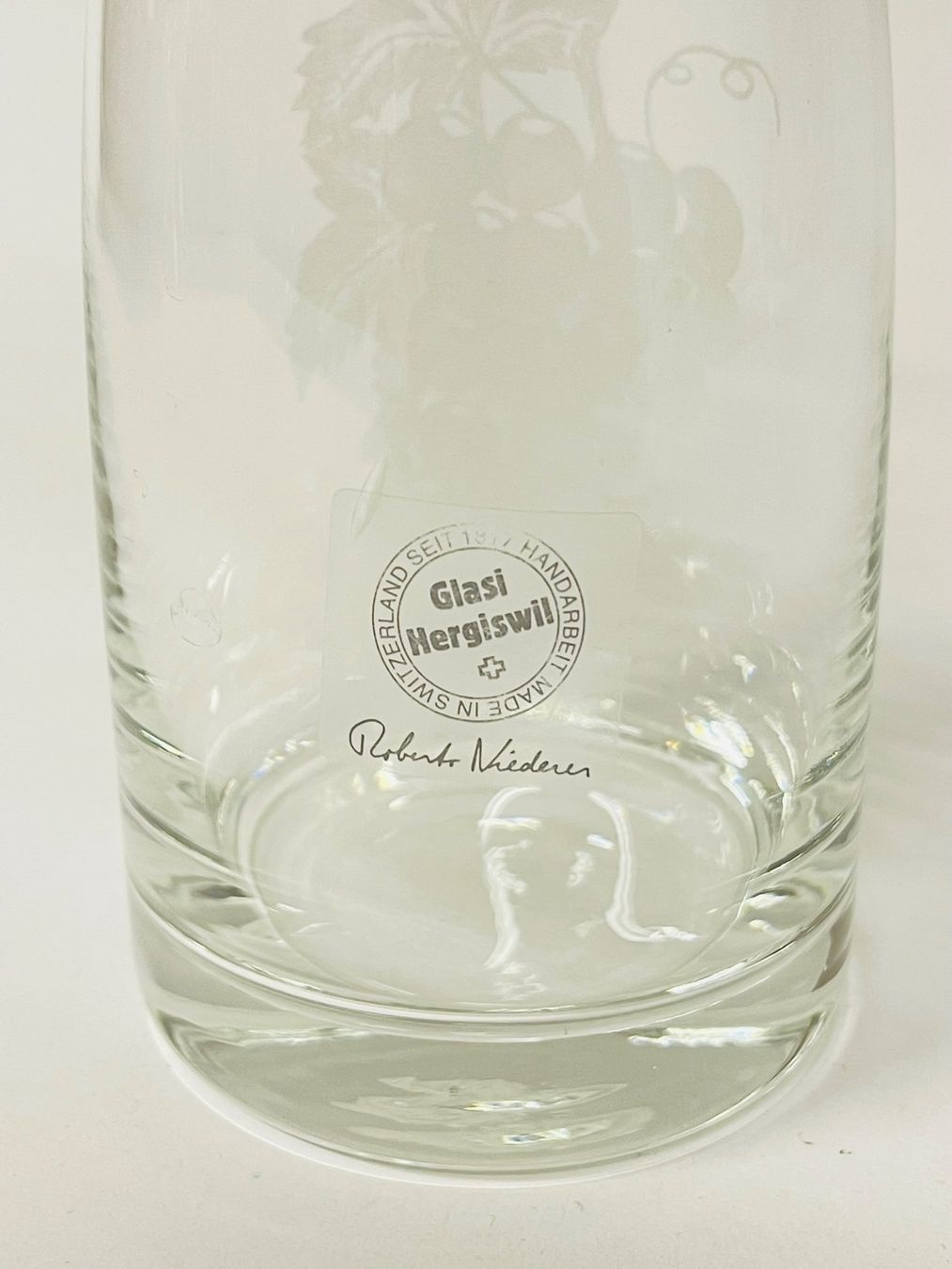Glasi Hergiswil Caraffe: Glaskaraffe Glasi Hergiswil, Schweiz – Usato da Olten venduto da ELHANDEL 1