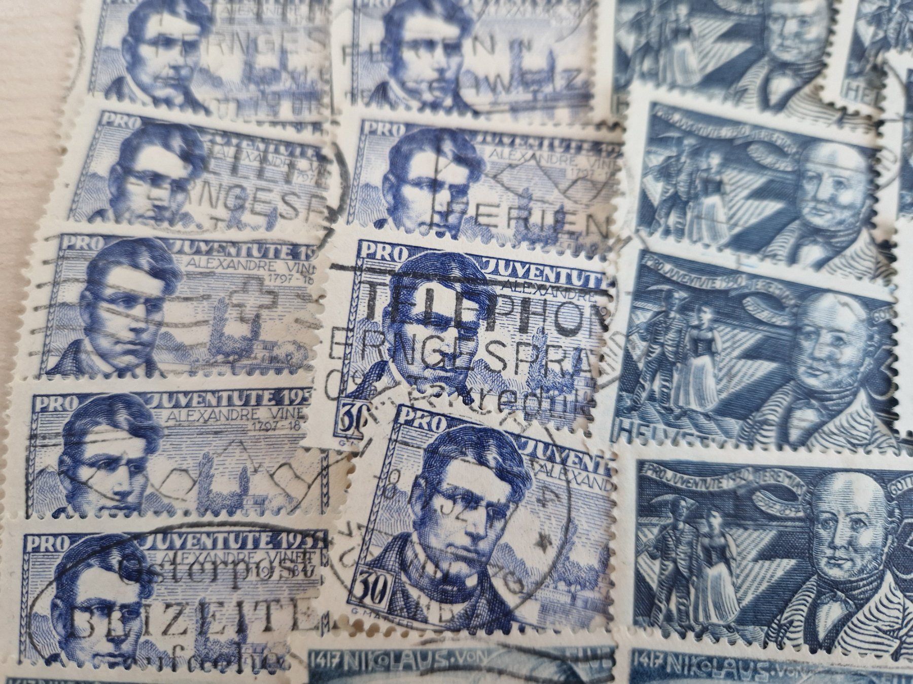 Alle Briefmarken: PJ Werte Kat über 1000.-, ab 1.- – Gebraucht aus Burgdorf von Glossy01 3