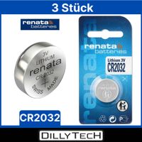 Renata CR2032 Lithium Knopfzellenbatterie - 3 Stk.