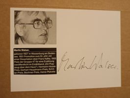 Martin Walser - † 2023 - Schriftsteller - handsigniert