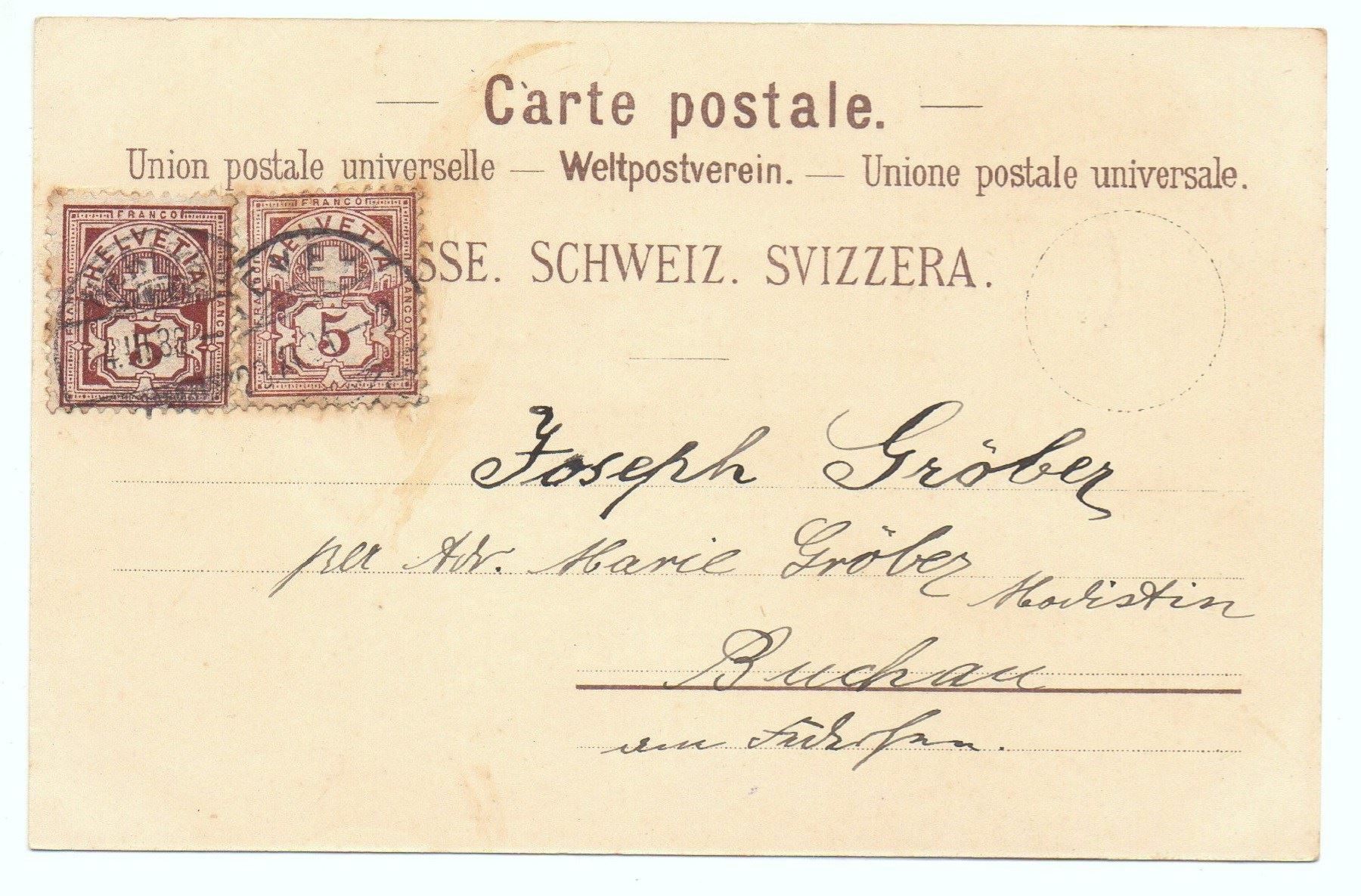 Cartoline postali: LITHO Gruss aus EINSIEDELN – Usato da Jona venduto da philajona 1