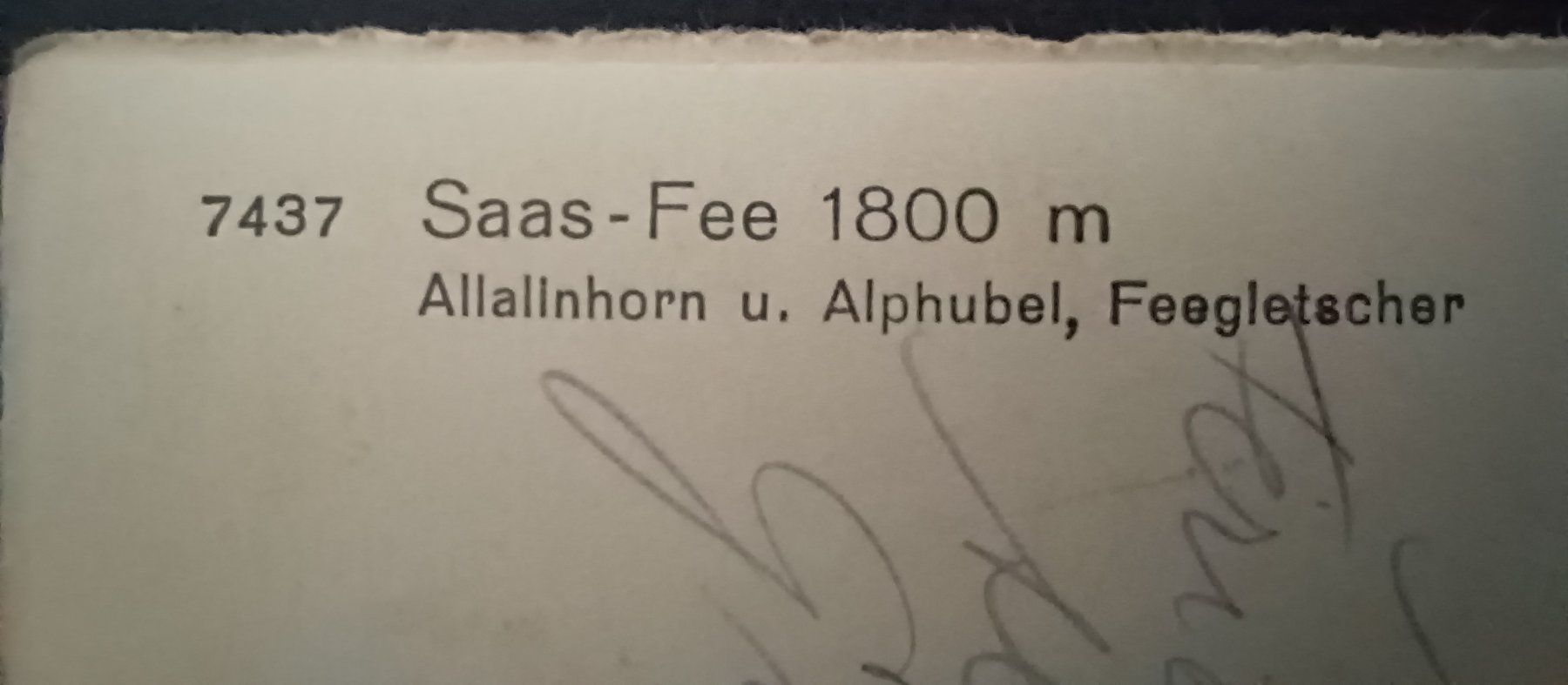 Cartoline postali: VS, Saas-Fee, vintage Ansichtskarte, 1948, No. 7437 – Usato da Aarau Rohr venduto da mgvw 3