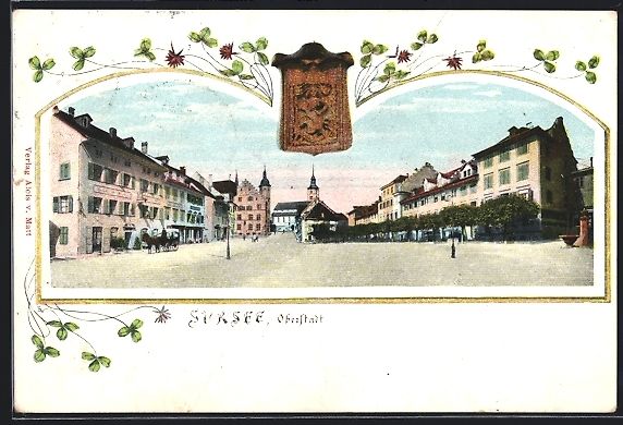 Cartoline postali: AK Sursee, Oberstadt mit Geschäften – Usato da Berlin venduto da bartko-reher