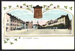 AK Sursee, Oberstadt mit Geschäften