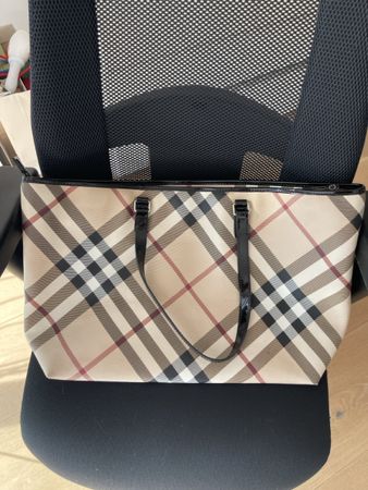 Large Tote Bag Classic Check Pattern