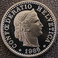 20 Rappen 1986 stgl. / aus Münzsatz