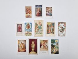 Konvolut 13x Andachts- / Heiligenbildchen ca. 1900-1930