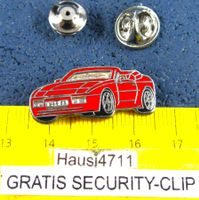 PORSCHE 944 ROT CABRIO AUTO PIN ENAMEL