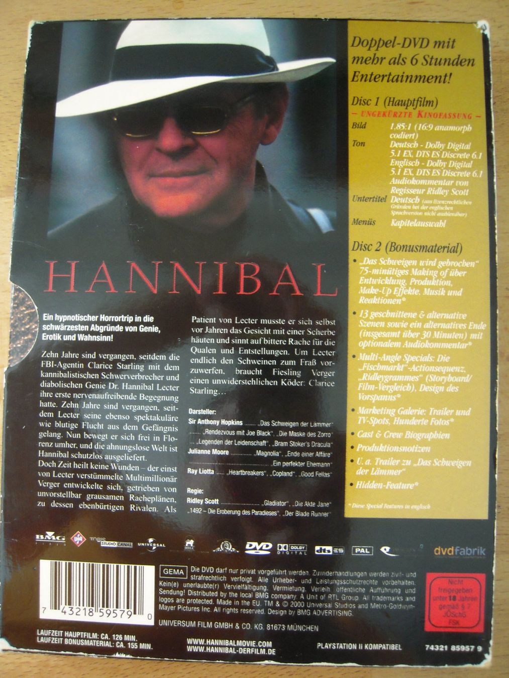 Alle DVDs: Hannibal - Special Limited Edition (2 DVDs) – Gebraucht aus Uzwil von visions77 1