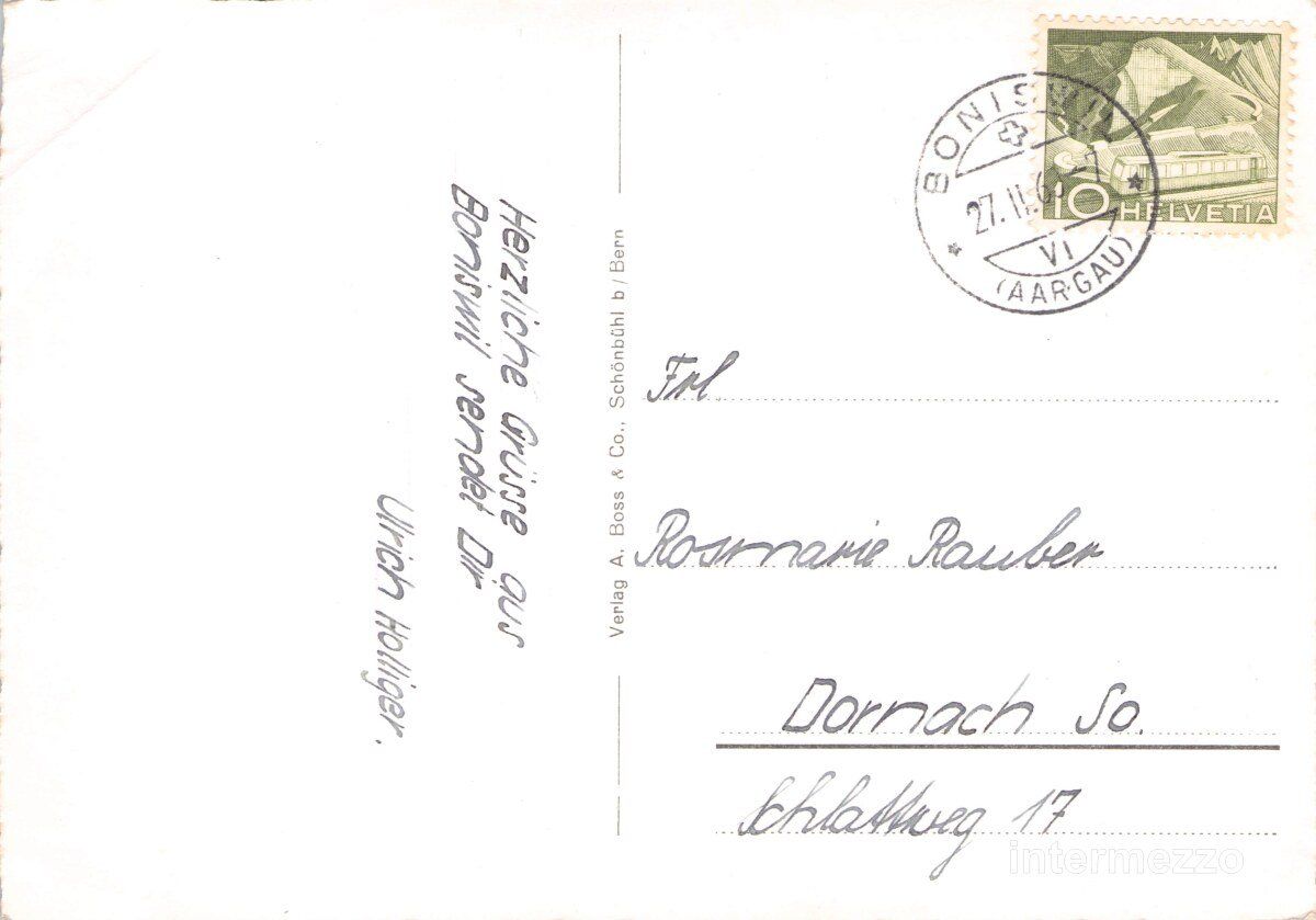 Cartoline postali: Boniswil AG // 1960 Luftbild Flugbild – Usato da Basel venduto da intermezzo12 1