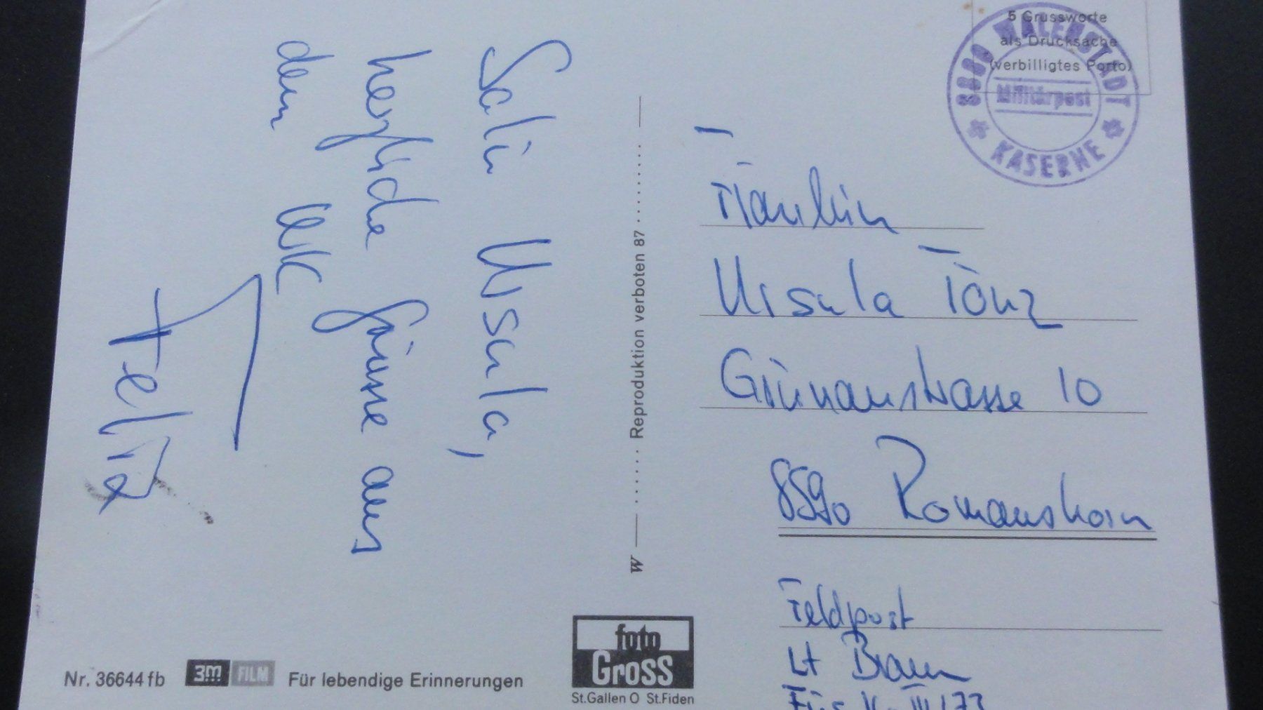 Cartoline postali: Antike Postkarte Walensee – Usato da Abtwil SG venduto da mutts1 1