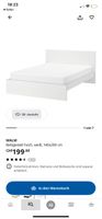 Ikea Malm Bett 140x200cm weiss inkl Lattenrost