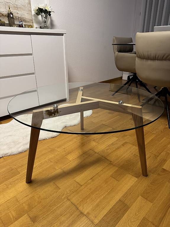 Tavoli: Salontisch aus Glas und Holz – Usato da St. Gallen venduto da Lisa_U