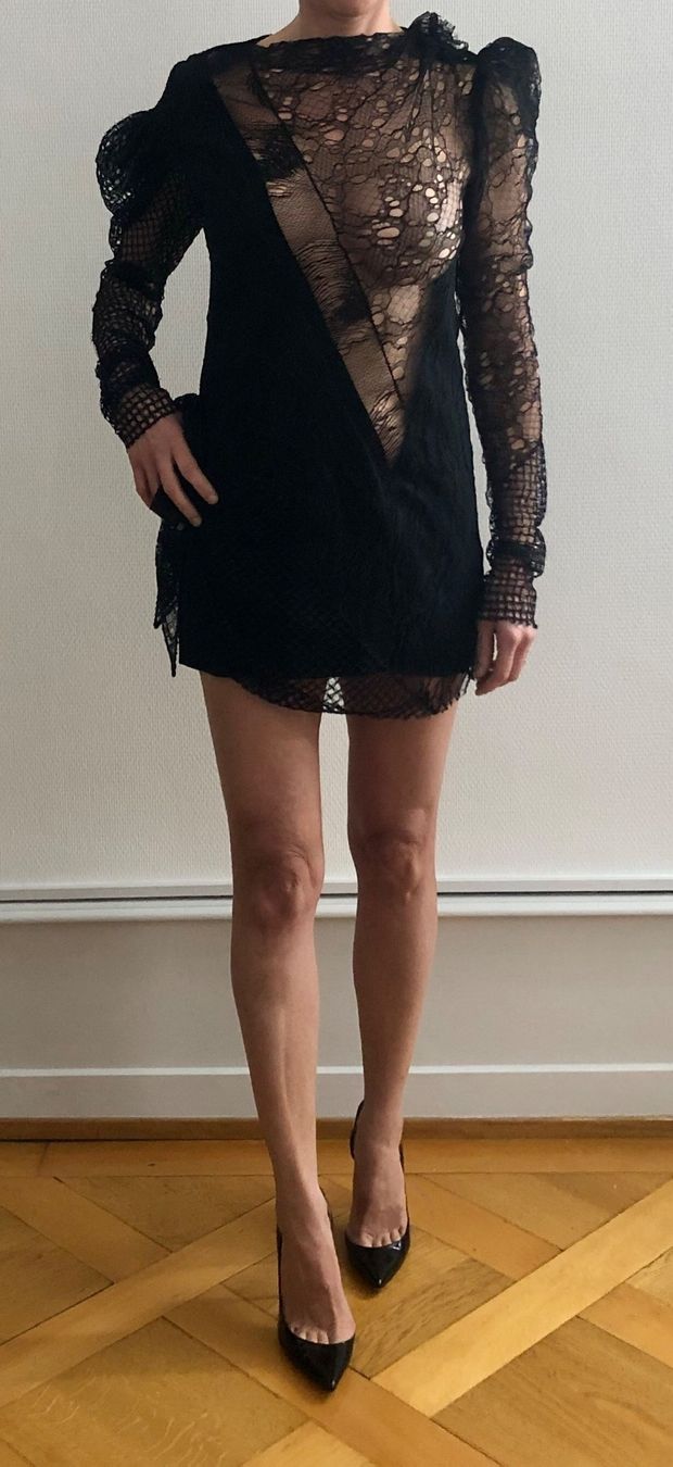 Saint Laurent Vestiti: Saint Laurent, robe noire soirée – Usato da Genève venduto da dachaw 2