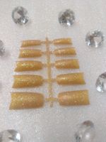 künstlich fingernägel gelb,,,,glitzer