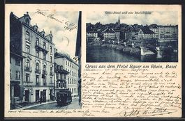 Basel, Hotel Bauer am Rhein, Strassenbah