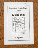 Topographische Karte, Einsiedeln 1948