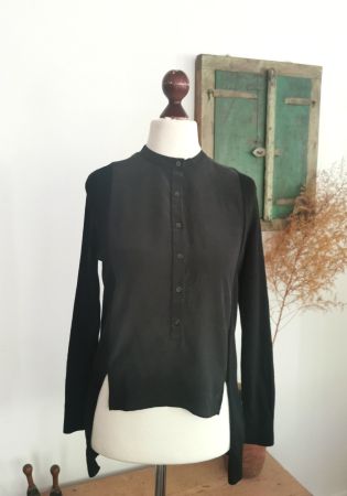 Cos eleganter geradliniger Pullover Gr. S Seide/Wolle