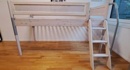 Halb-Hochbett Flexa / Kiefer weiss