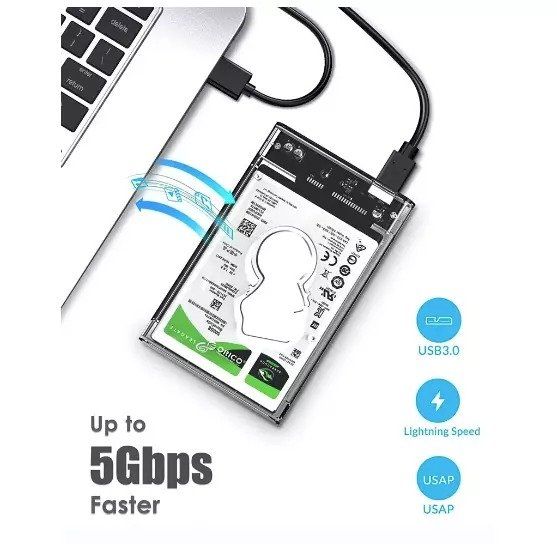 Unità & Adattatore: USB 3.1 2,5" Festplatten Externes Gehäuse  SATA SSD HDD – Nuovo (secondo la descrizione) da Kirchdorf AG venduto da csnmclub 3