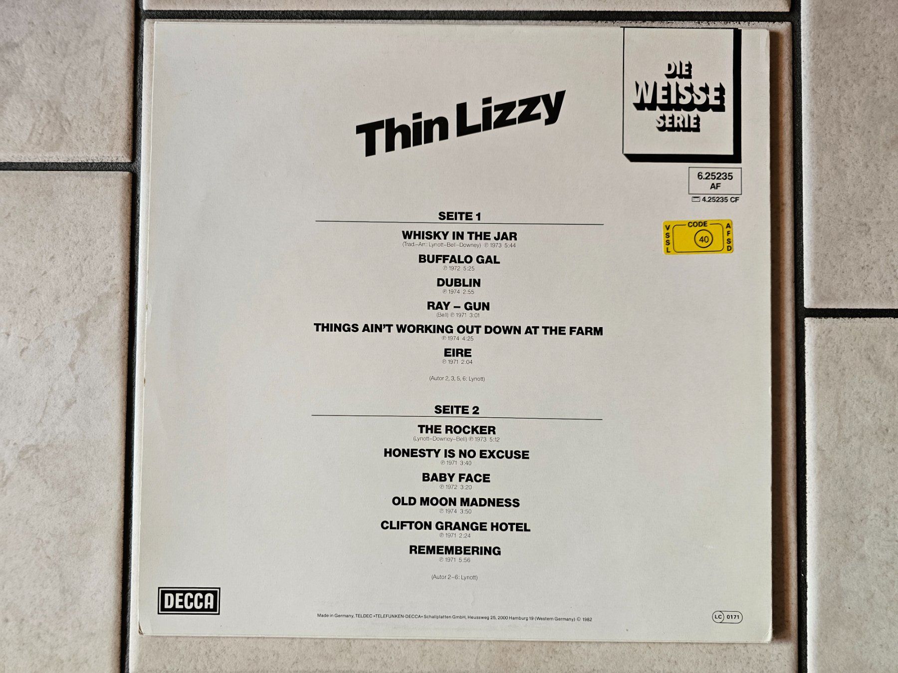 Schallplatten: Thin Lizzy  -  Die weisse Serie  /  LP – Gebraucht aus Schneisingen von backstore24 1