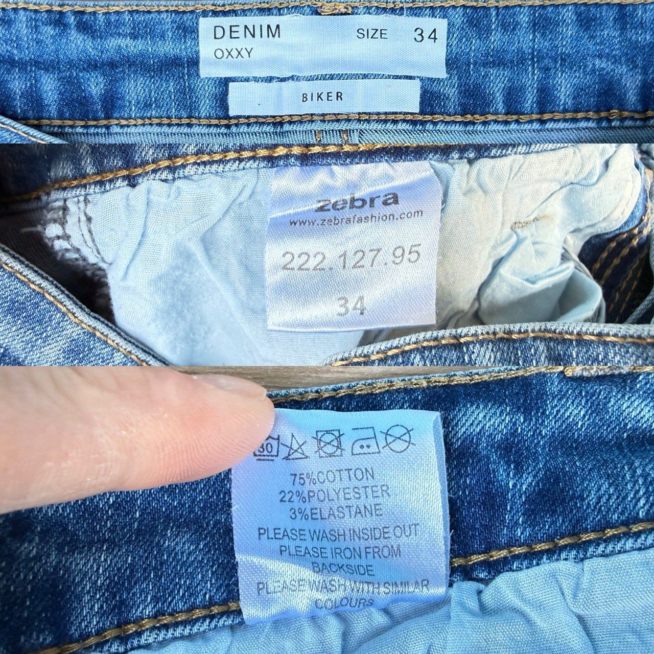 Zebra Jeans: Zebra Denim Destroyed Bermuda-Shorts – Gebraucht aus Thônex von Suisse.Shopping 7
