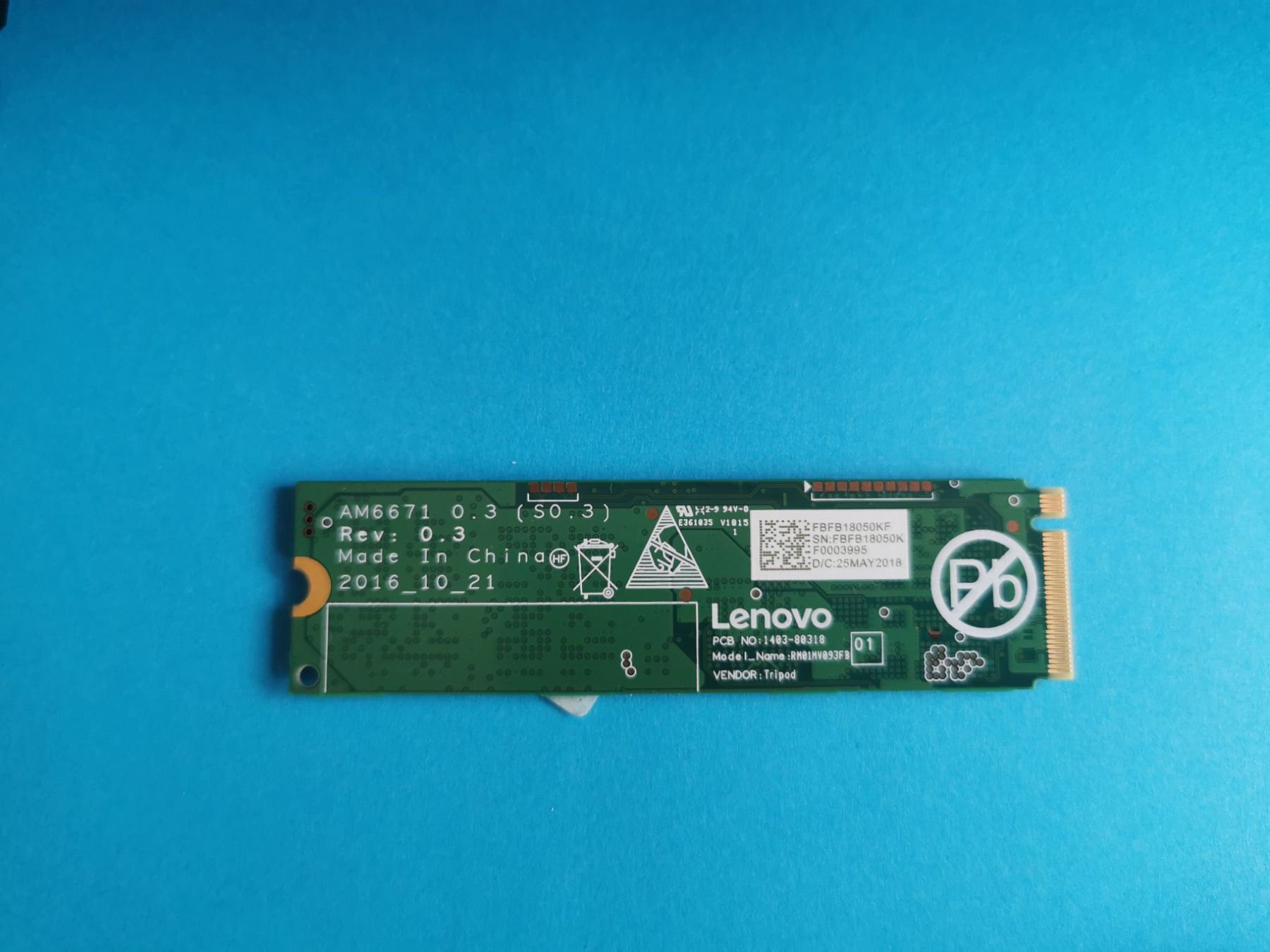 Lenovo Harddisks: Lenovo Solid State Drive Nvme 256GB – Gebraucht aus Suhr von augustavat 1