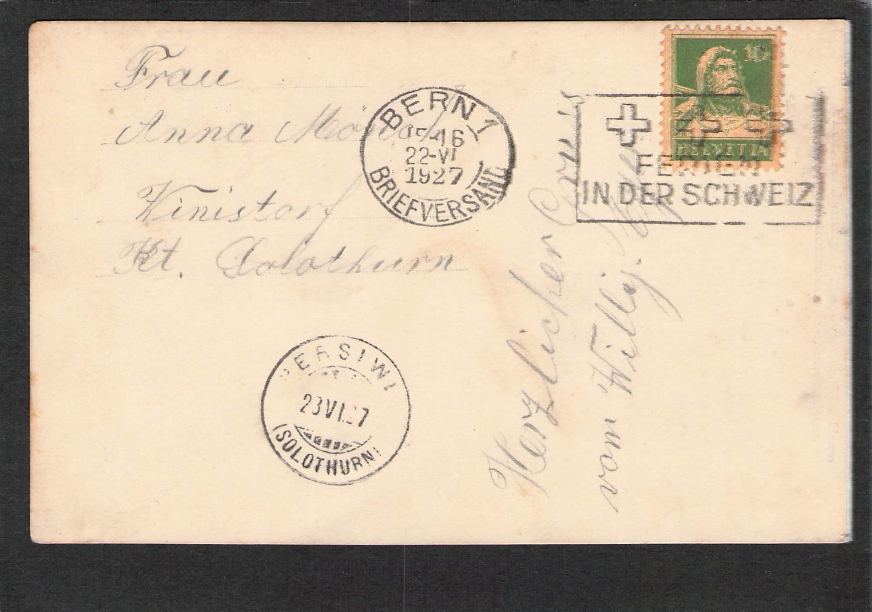 Cartoline postali: -Echtfoto Bern , Bären , 1927,ev.Unikat – Usato da Reichenburg venduto da Pipo-67 1