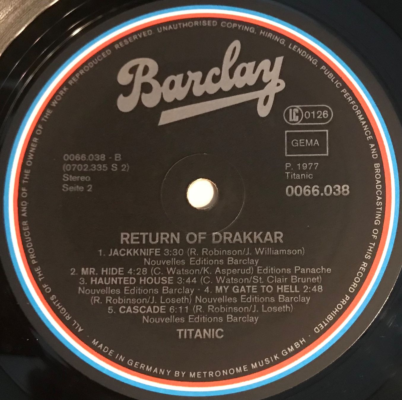 Schallplatten: TITANIC - RETURN OF DRAKKAR - 33 Tours – Gebraucht aus Bussigny von vinyl-pas-cher 3