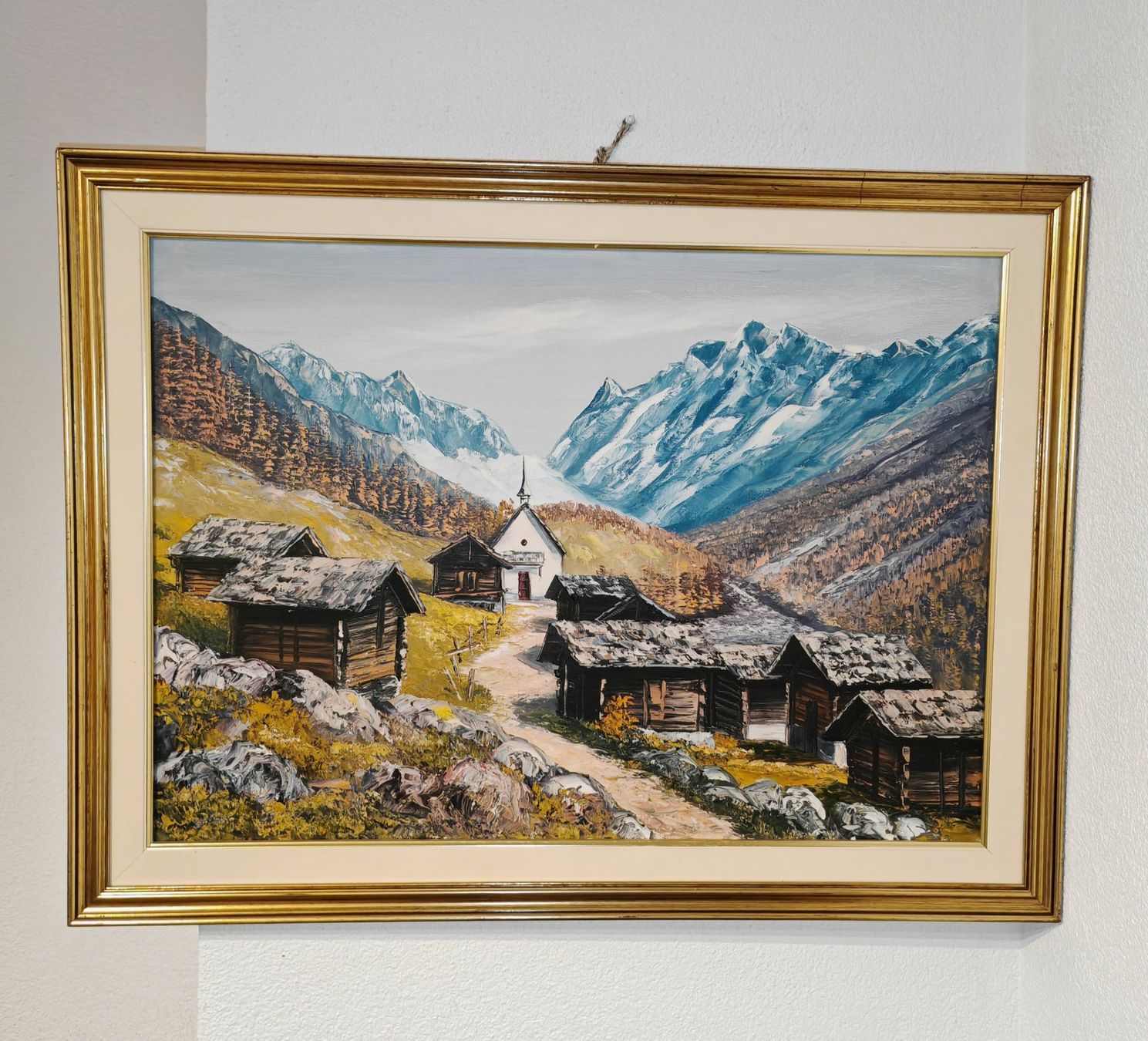 Dipinti: Wunderschönes Gemälde von Kühmatt Lötschental – Usato da Gampel venduto da jlkma