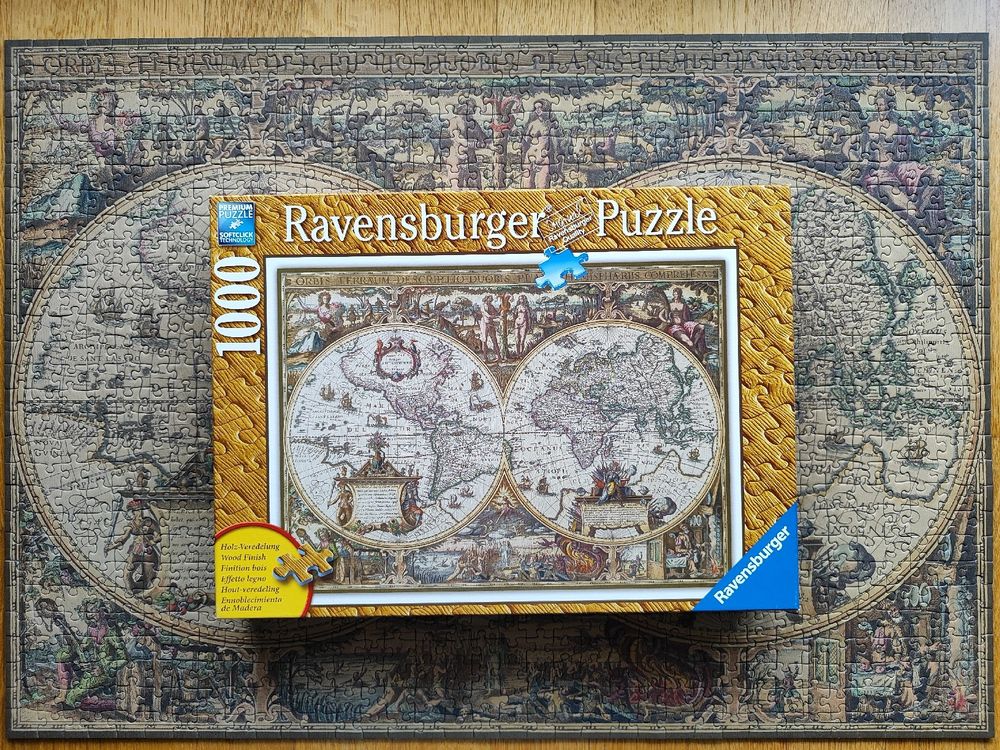 Bluebird Puzzle 'Antike Weltkarte' – 1000 Teile, 68x48 Cm, Für Erwachsene