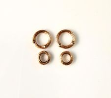 Ohrringanhänger im Bambus-Motiv, 18K Gold