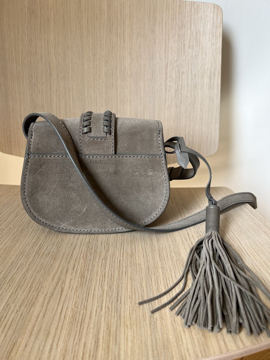 Ba&Sh Borse da donna: Sac Ba&sh en daim gris taupe – Usato da Genève venduto da Chi1206 3