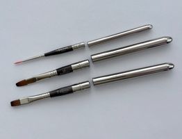 3 Reisepinsel mit Schutzkappe von Escoda (Perla, Prado)