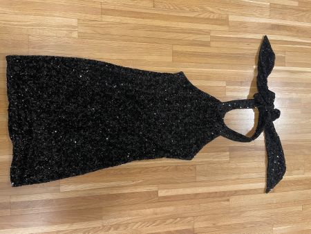 Mango Pailettenkleid schwarz Gr. S