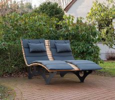 21390 - Wellenholzliege / Waldsofa LION inkl. 2x Auflage